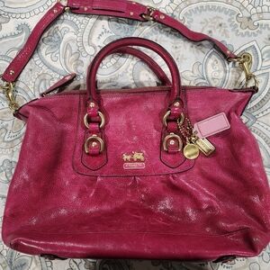 Coach Ashley Satchel hot pink